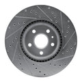 DFC 08-17 Cadillac CTS Front Left Drilled & Slotted Silver Brake Rotor
