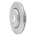 DFC 17-20 Acura MDX Front Left Drilled & Slotted Silver Brake Rotor