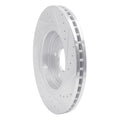 DFC 17-20 Acura MDX Front Left Drilled & Slotted Silver Brake Rotor