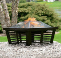 HUDSON 34IN STEEL FIRE PIT WITH COOKING GRID