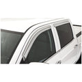 Stampede 2014-2018 Chevy Silverado 1500 Crew Cab Pickup Tape-Onz Sidewind Deflector 4pc - Chrome