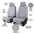 Covercraft 11-24 Dodge Ram Polycotton SeatSaver Custom Second Row Seat Covers - Charcoal