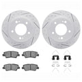 DFC 11-25 Hyundai Venue Rear Drilled & Slotted Geoperformance Rotors 5000 Advanced Pads w/Hardware