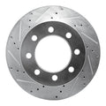 DFC 03-08 Dodge Ram 2500 Front Left Drilled & Slotted Silver Brake Rotor