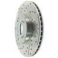 StopTech 98-17 Honda Accord SportStop Slotted & Drilled Cryo Front Right Rotor