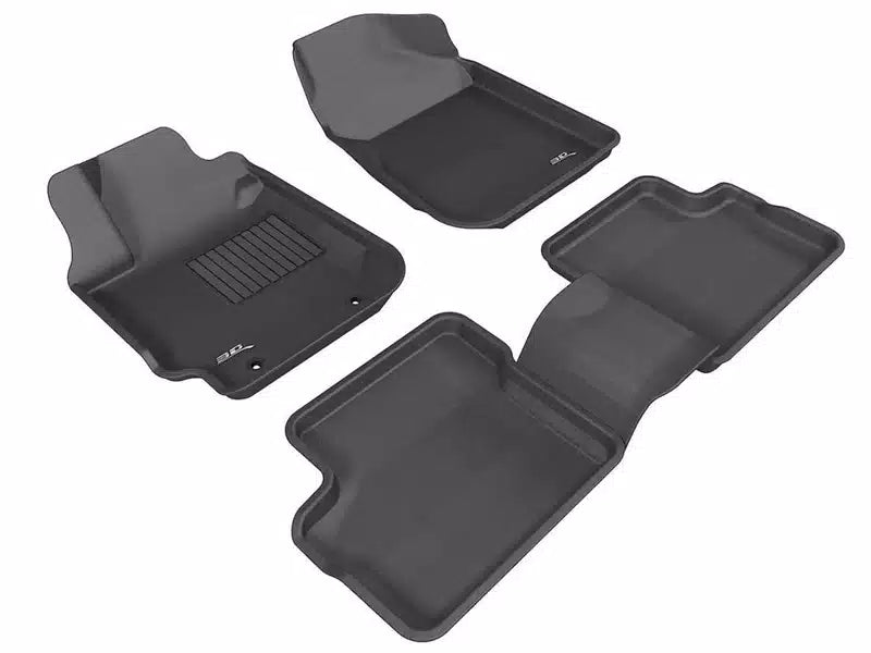3D MAXpider 2003-2008 Toyota Matrix Kagu 1st & 2nd Row Floormats - Black