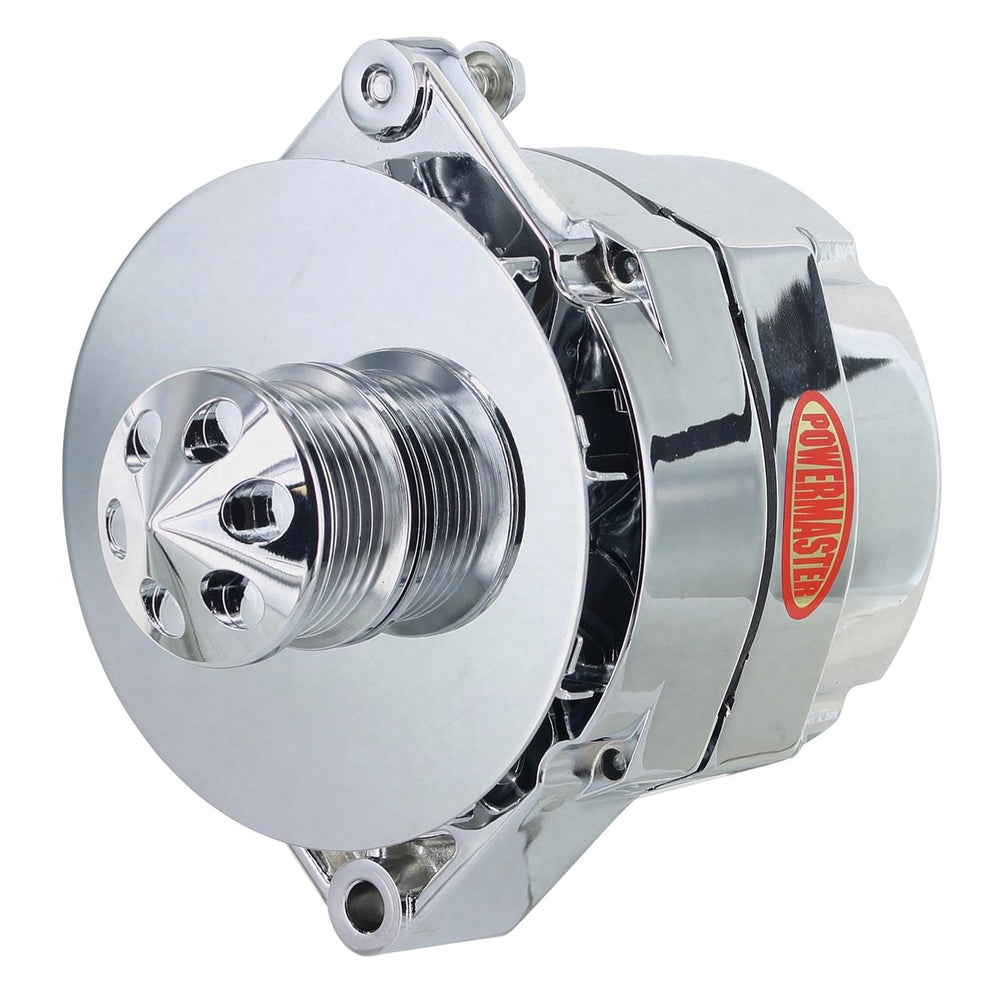ALT GM 12SI CHROME 100A 6 GRV PULLEY BAFFLE & CONE 1 OR 3 WIRE