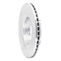 R1 06-10 Jeep Grand Cherokee Front Right Drilled & Slotted Silver Brake Rotor