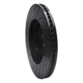 R1 06-09 Chevrolet Trailblazer Front Right Drilled & Slotted Black Brake Rotor