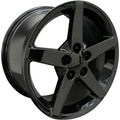 18 IN REPLICA WHEEL CV06 FITS CHEVROLET CORVETTE C6 RIM 18X9.5 BLACK WHEEL