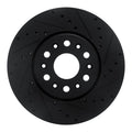 R1 17-25 Buick Enclave Front Right Drilled & Slotted Black Brake Rotor
