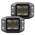 Go Rhino Blackout Series Lights Pair of 3x3 Cube LED Flood Light Kit Flush Mount Black Go Rhino