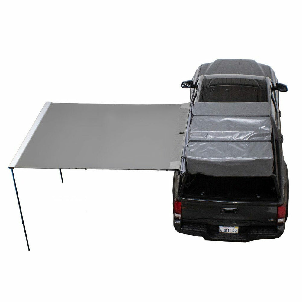 Overland Vehicle Systems HD Nomadic 2.0 - Awning 6.5 Long Grey Body Green Trim Black Travel Cover