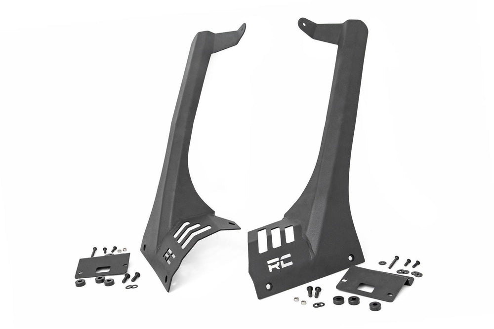 ~(15 lbs. 33X11X8)~ JEEP 50-INCH STRAIGHT LED LIGHT BAR UPPER WINDSHIELD KIT (2020 GLADIATOR JT 18-20 WRANGLER JL)