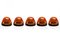 ~(2 lbs. 19X7X3)~ Ford 99-16 Superduty (5-Piece Set) Amber Cab Roof Light Lens with Amber High-Power OLED Bar-Style LEDs - Complete Kit Wi