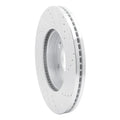 R1 2019-2026 Cadillac Vistiq Front Left Drilled & Slotted Silver Brake Rotor