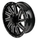 Raceline 820M Twisted 15x5in / 5x114.3 BP / 0mm Offset / 3.19mm Bore - Black & Machined Wheel