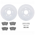 DFC 97-15 Acura ILX Rear Drilled & Slotted Geoperformance Rotors 5000 Advanced Brake Pads w/Hardware