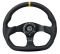 NRG 350mm Sport Steering Wheel w/ M3 Stitching and Non Deep Dish - Black