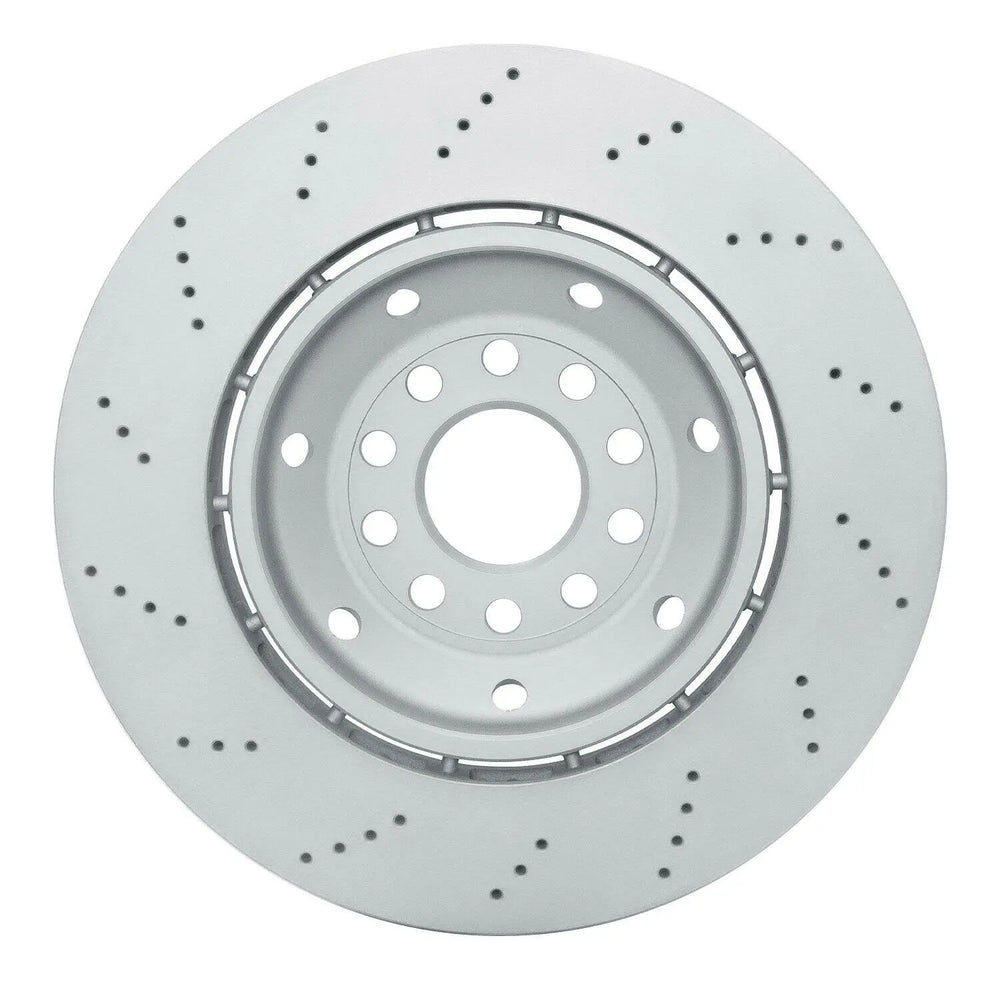 R1 15-20 BMW M4 Left Rear Drilled Geo-Carbon Series Rotor