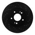 R1 12-16 Kia Sportage Front Right Drilled Black Brake Rotor