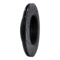 R1 18-25 Genesis G70 Rear Left Drilled & Slotted Black Brake Rotor
