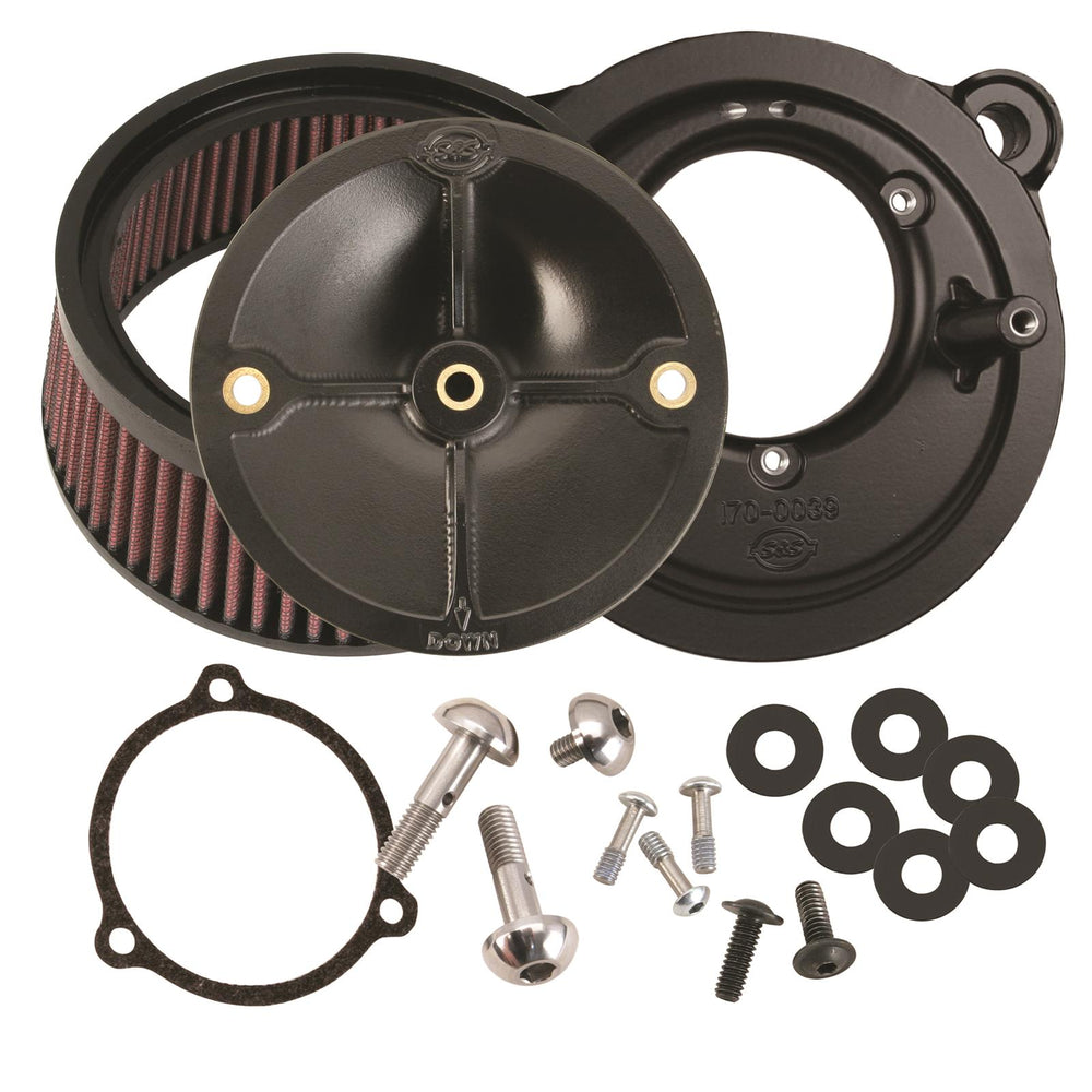 S&S Cycle 2008+ BT w/ S&S 58mm Throttle Body Stealth Air Cleaner Kit w/o Cover