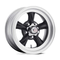 AMERICAN RACING VINTAGE VN105D 15X6 5X4.75 S-BLK MACH 04MM - VN1055661B