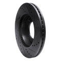 R1 2007-2009 Kia Sorento Front Left Drilled & Slotted Black Brake Rotor