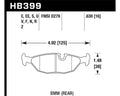 Hawk 84-4/91 BMW 325 (E30)Blue 9012 Rear Race Pads (NOT FOR STREET USE)