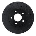 R1 01-07 Buick Rendezvous Front Left Drilled & Slotted Black Brake Rotor