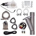 Granatelli 2.5in Aluminized Mild Steel Electronic Exhaust Cutout System w/Slip Fit & Band Clamps