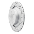 R1 08-25 Infiniti G37 Rear Right Drilled & Slotted Geoperformance Rotor