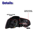 1014 GMC YUKON 0713 LED TAIL LIGHTCHROME/RED