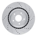 R1 Concepts Brake Rotor Drilled and Slotted Silver Fits Acura RDX