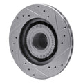 DFC 91-94 Ford Explorer Front Left Drilled & Slotted Silver Brake Rotor
