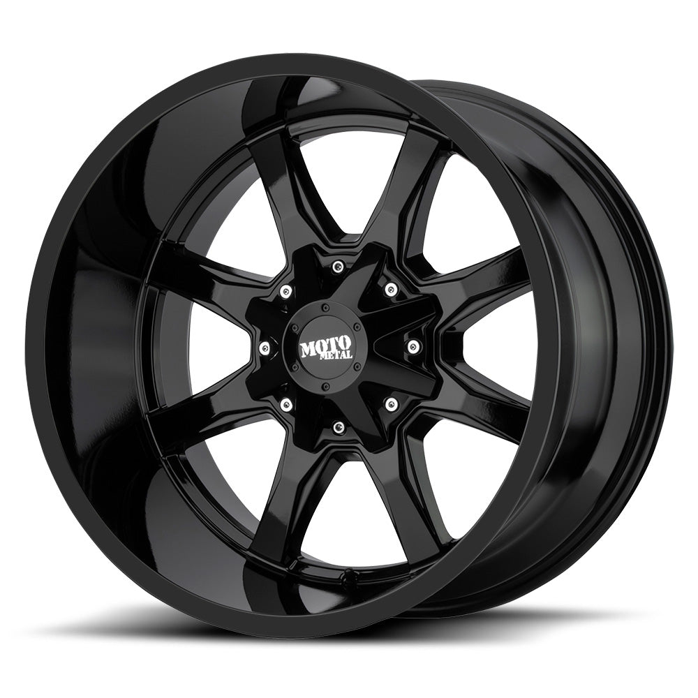 MO970 17x8 8x170.00 GLOSS BLACK W/MILLED LIP (0 mm)