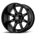 MO970 17x8 8x170.00 GLOSS BLACK W/MILLED LIP (0 mm)