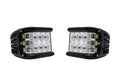 Cali Raised 2016-2023 Toyota Tacoma Low Profile Ditch Light Brackets Kit - Blue Backlight - Small