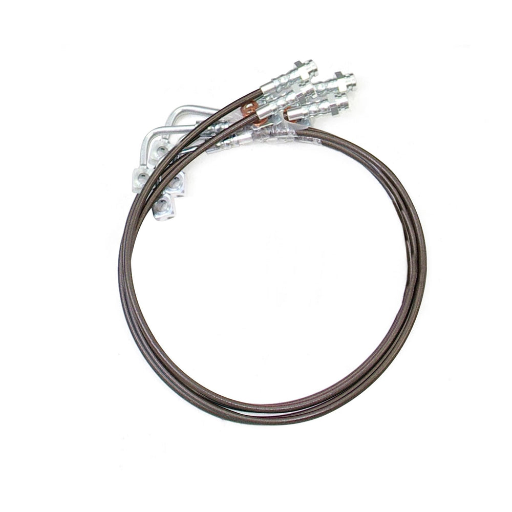 6 IN Front and Rear Braided Stainless Steel Brake Lines 2007-2018 JEEP JK