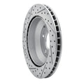 R1 03-18 Audi Q7 Rear Right Drilled & Slotted Geoperformance Rotor
