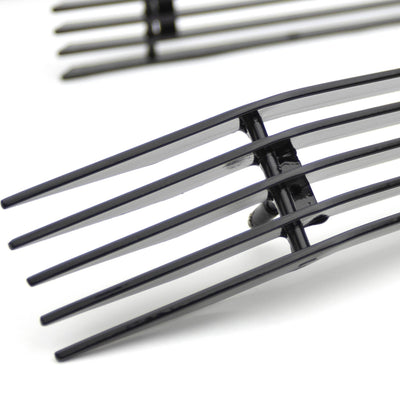 1116 FORD SUPER DUTY BILLET GRILLE OVERLAY/BOLT ON 4 PC ALL BLACK POWDERCOAT