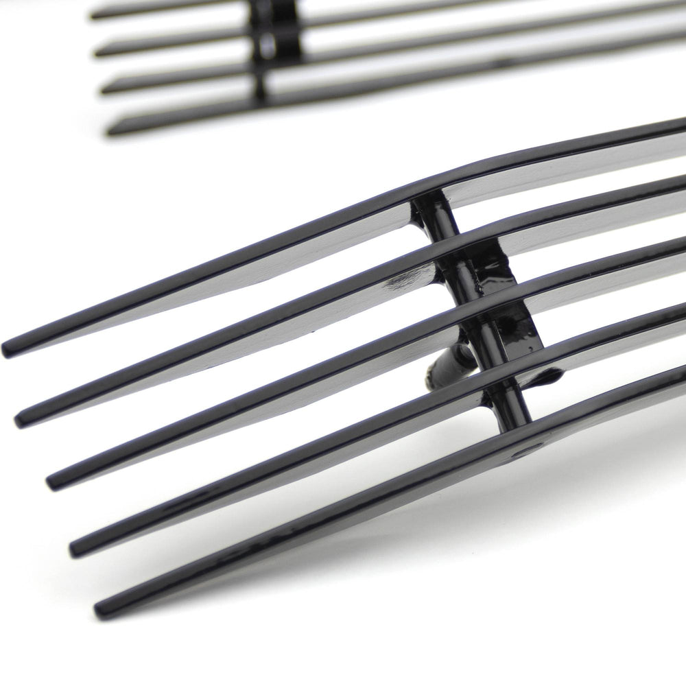1116 FORD SUPER DUTY BILLET GRILLE OVERLAY/BOLT ON 4 PC ALL BLACK POWDERCOAT