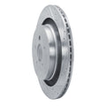 R1 2019-2024 Ford Edge Rear Right Drilled & Slotted Silver Brake Rotor