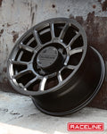 Aluminum Wheels 15x8 Gauge 950B Satin Black Multi Spoke -24 Offset 5 on 114.3 Bolt Pattern 78.1 Bore Raceline