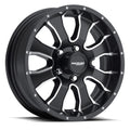 Raceline 861M Mamba 15x6in / 5x5 BP / 0mm Offset / 3.19mm Bore - Black and Milled