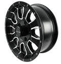 Raceline 861M Mamba 15x6in / 5x5 BP / 0mm Offset / 3.19mm Bore - Black and Milled