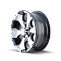 Cast Aluminum Wheels 136 BK 15x6 Machined Lip Black 6 On 139.7 Bolt Pattern 0 Offset ION Wheels