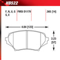 Hawk 06-10 Mazda Miata Mx-5 Base Blue 9012 Race Front Brake Pads