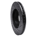 R1 99-04 Acura RL Front Left Drilled & Slotted Black Brake Rotor